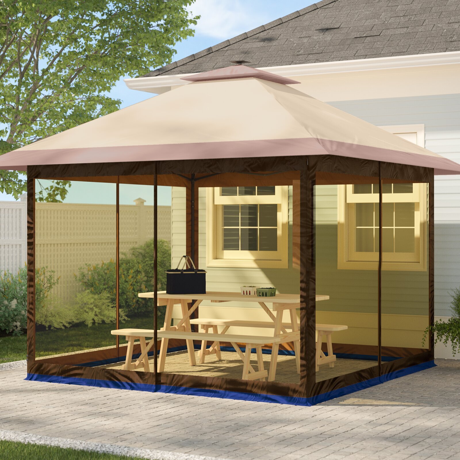 Fully Enclosed Aluminum Pop Up Gazebo