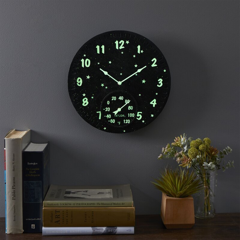 Galaxy glow in the dark wall clock 