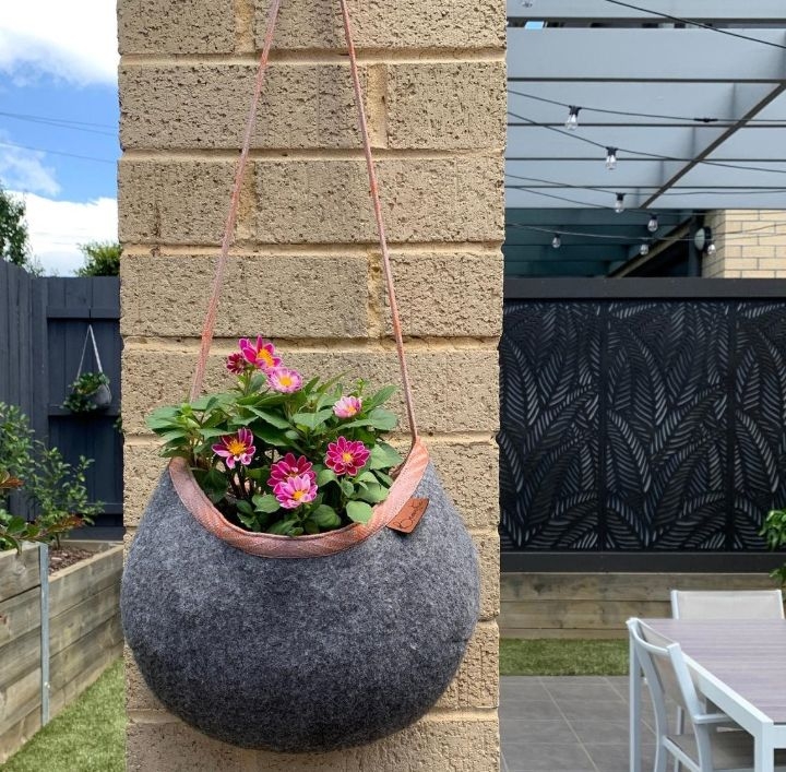 galvanized wall hanging planters