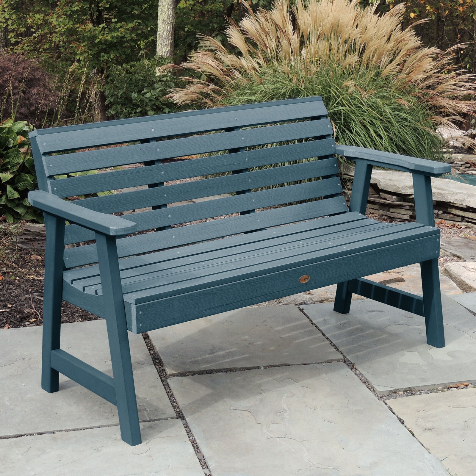 Garden Bench with Horizontal Slats