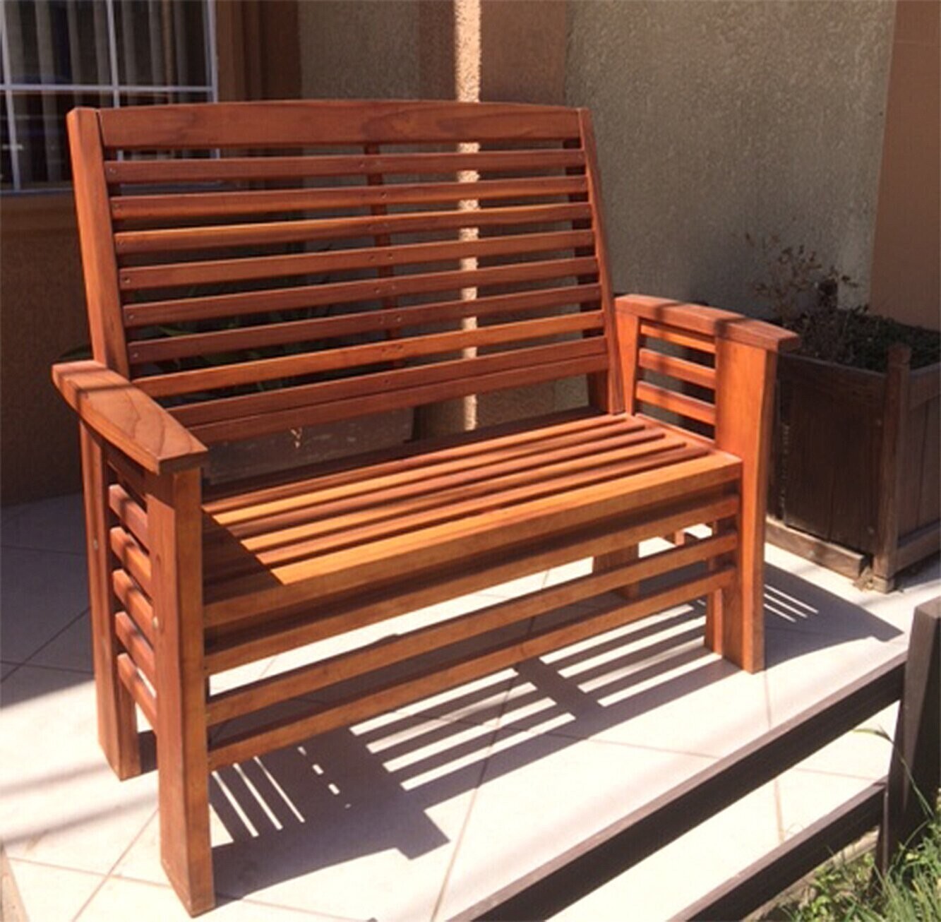 Garden Redwood Bench