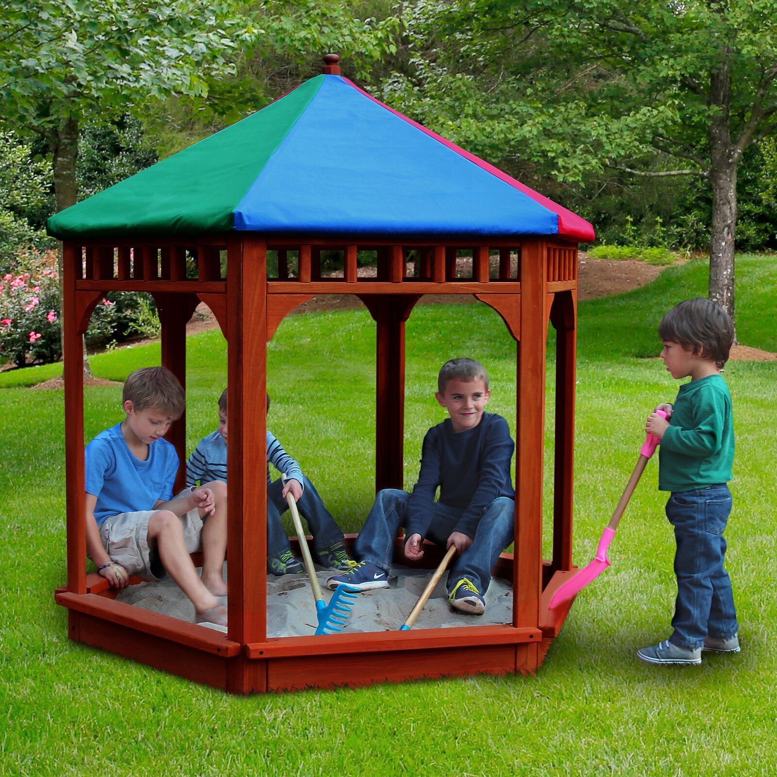 Gazebo Style Hexagonal Sandbox