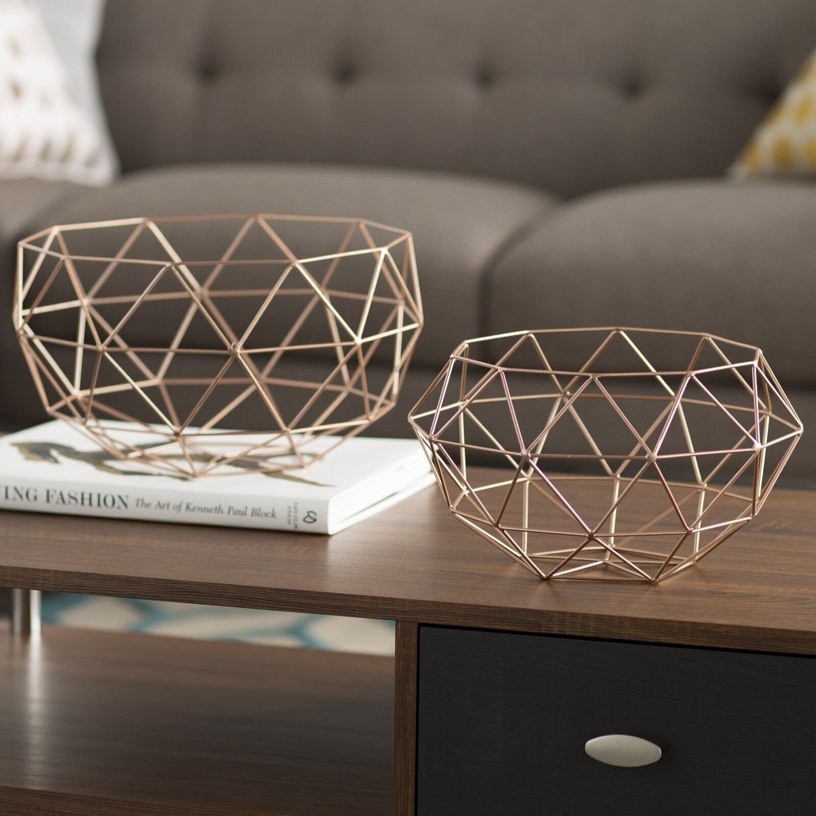Geometric Decorative Wire Baskets