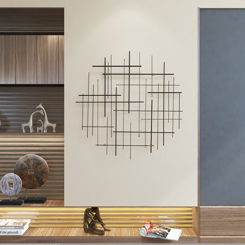 Geometric metal wall art