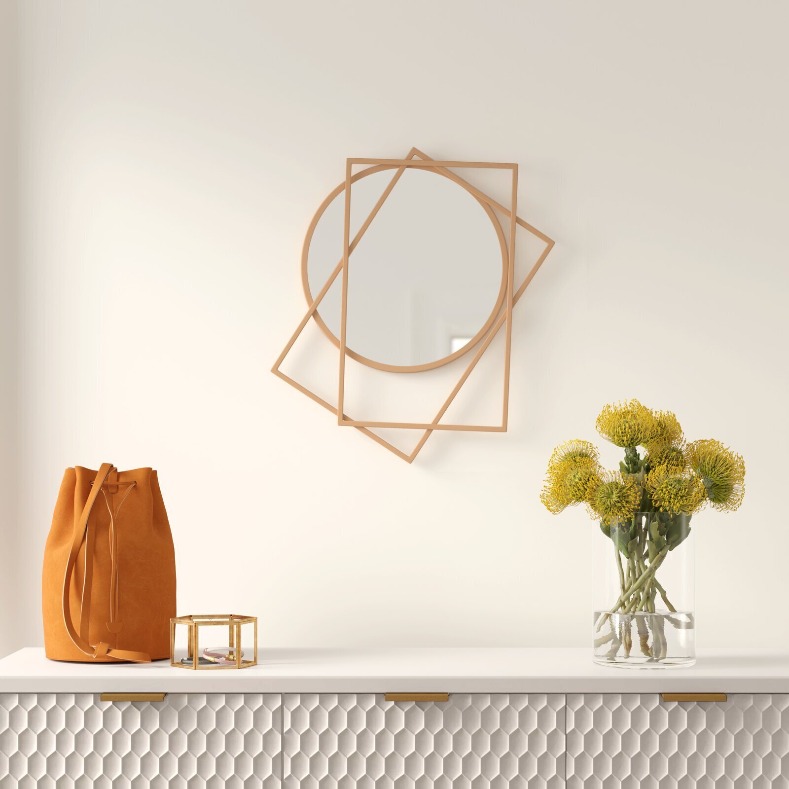 Geometric Motif Wall Mirror