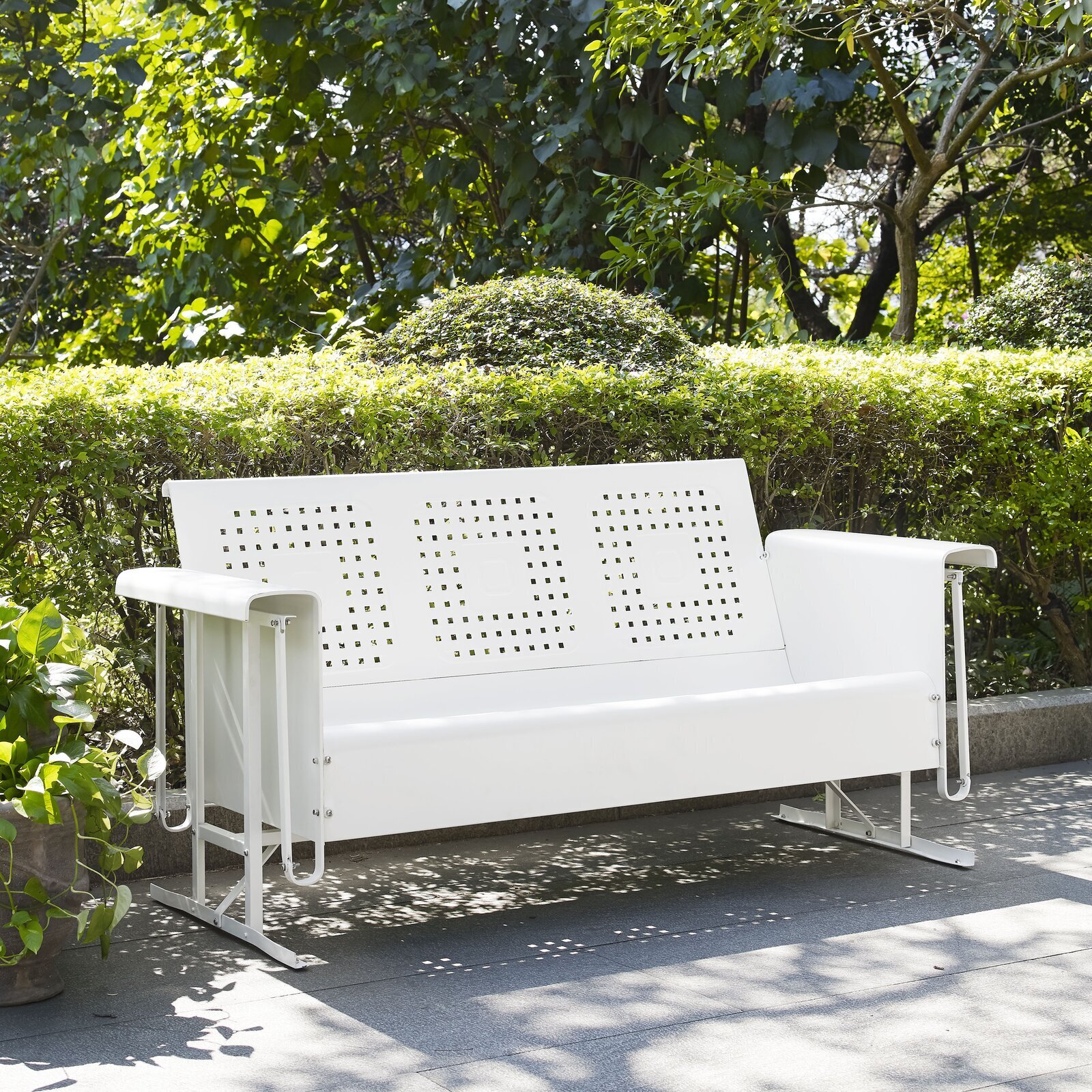 Geometric Outdoor Sofa Glider