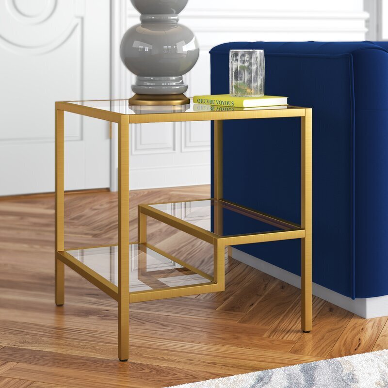 Geometric Step Level Shelved Table