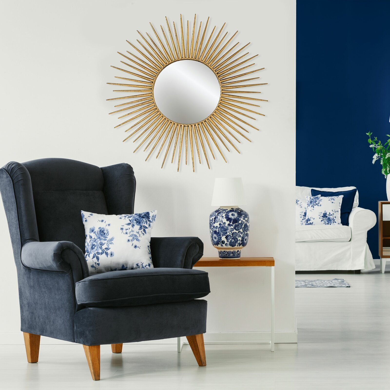 Gilded Sunburst Mirror Gold