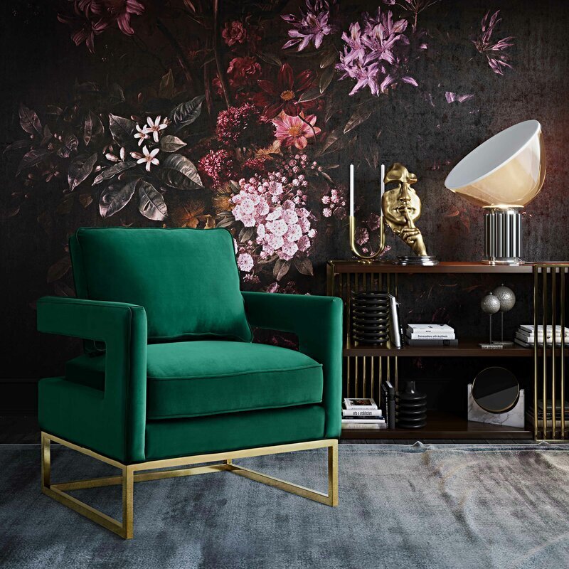 Glam Emerald Green Chair