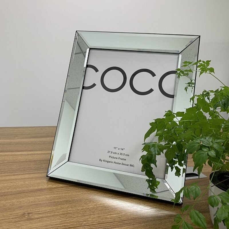 Glamorous Bevelled Edge Mirror Glass Photo Frame