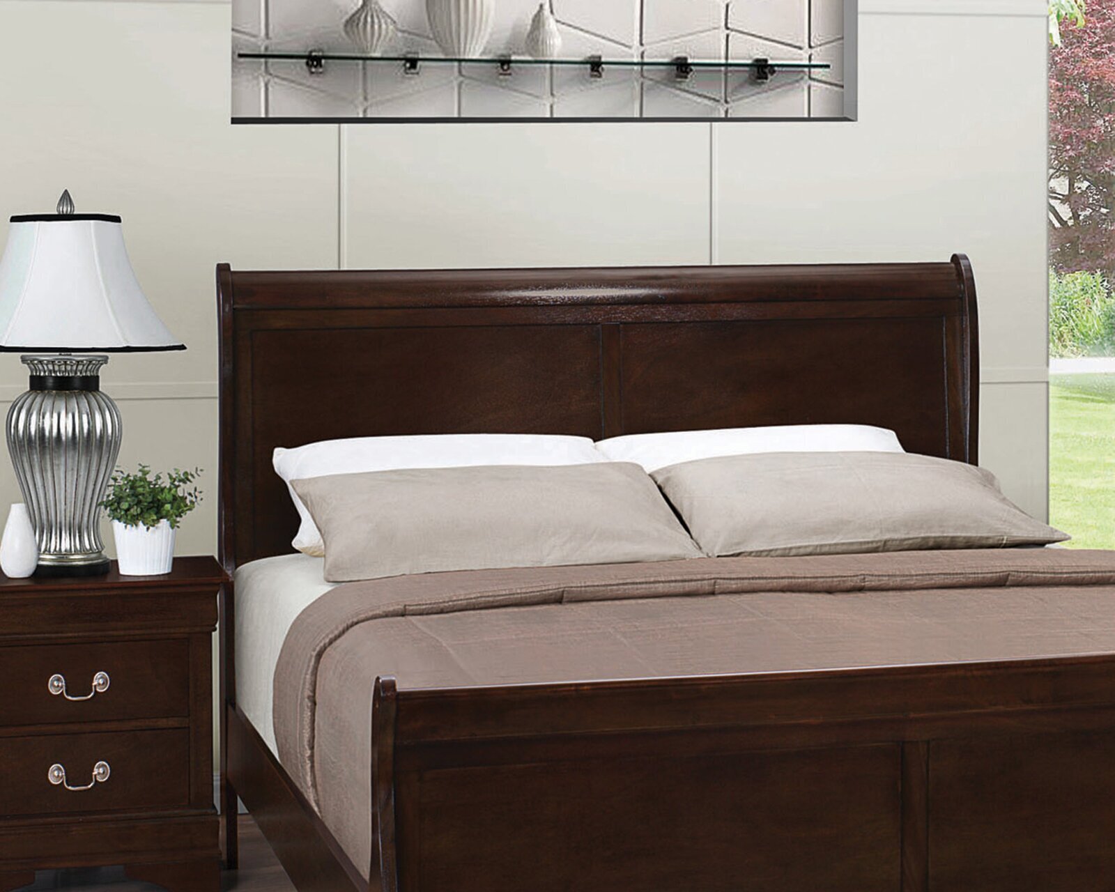 Glamorous cherry headboard