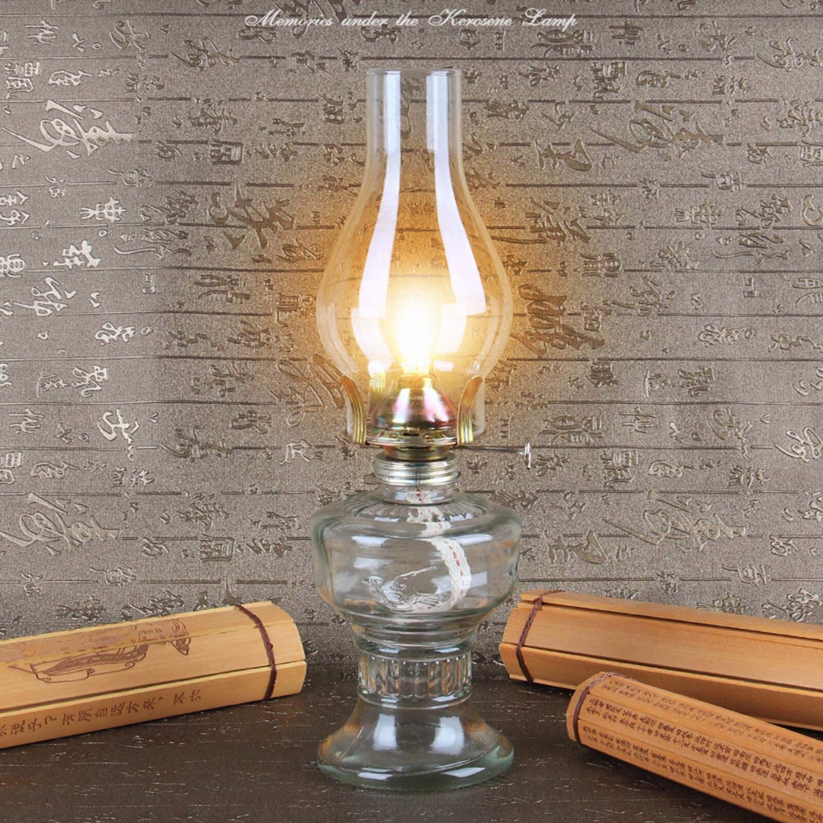 Glass and Metal Lamp