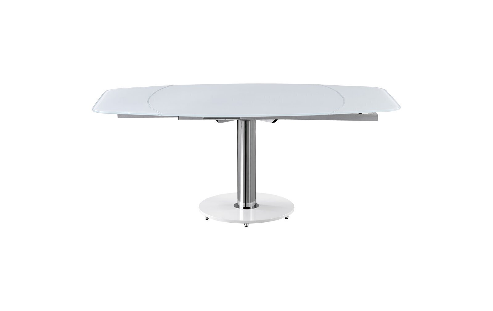 Glass Oval Table With Two Leaves
