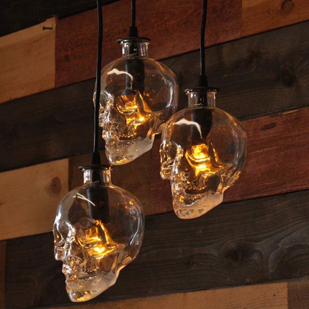 Glass Skull Lamp