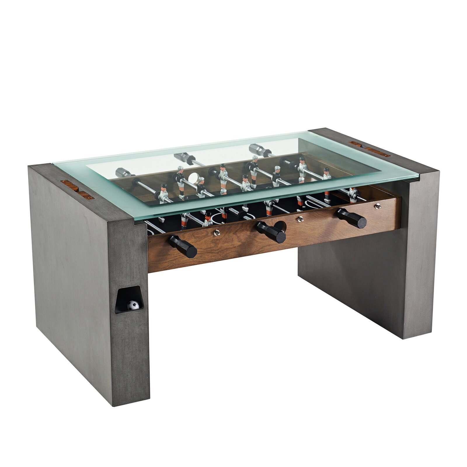 Glass Top Solid Wood Foosball Table