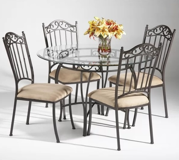 Glass Top Wrought Iron Table