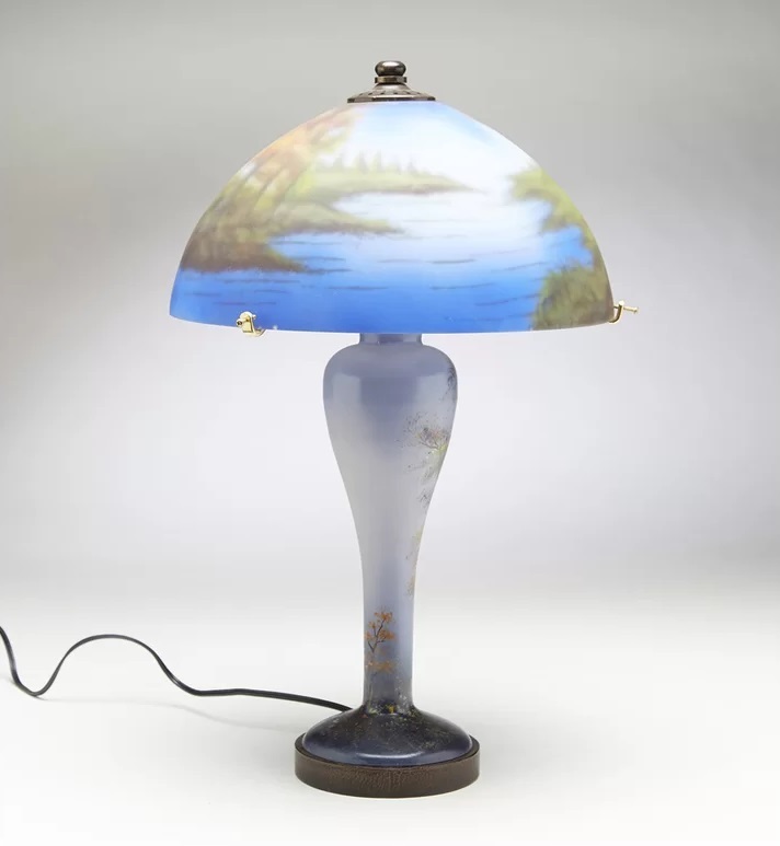 Reverse Painted Lamp