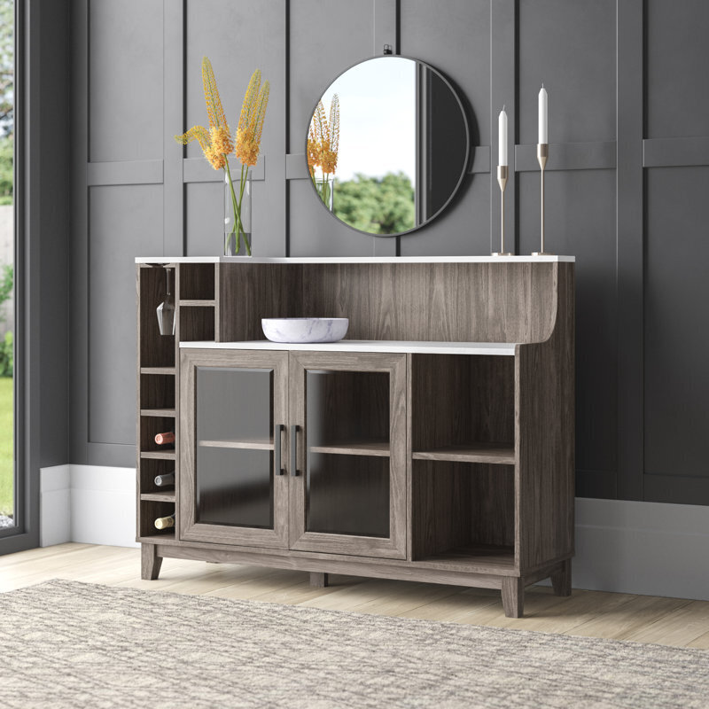 Glassdoor mini bar cabinet for home