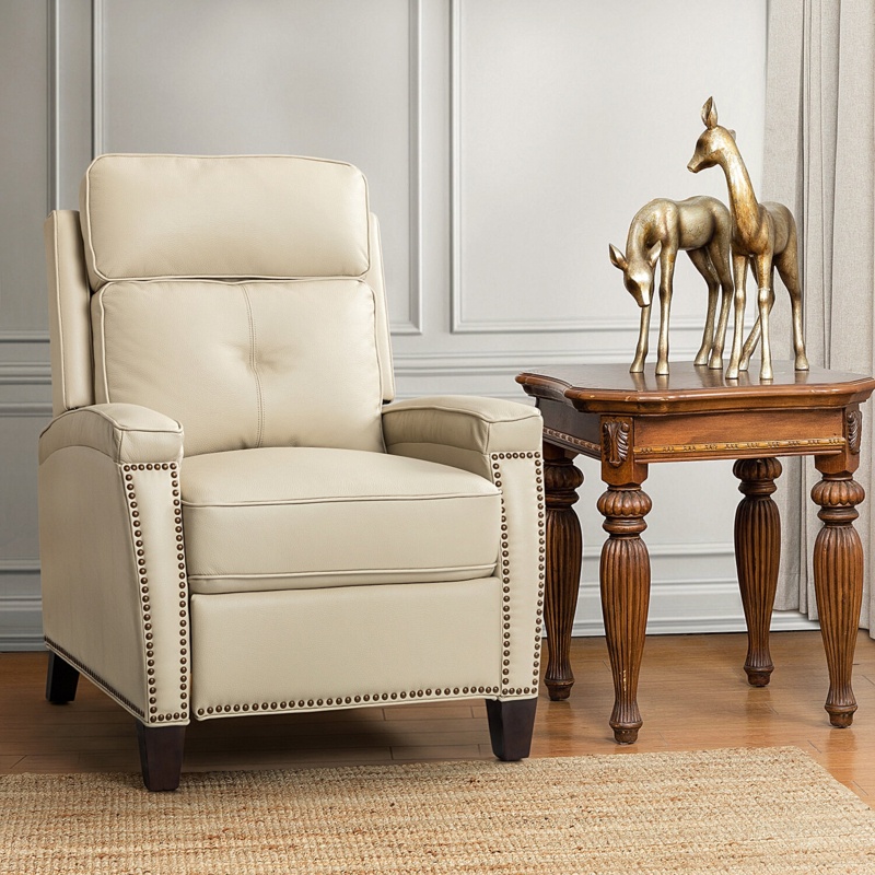 Glendale Heights 31" Wide Genuine Leather Manual Club Recliner