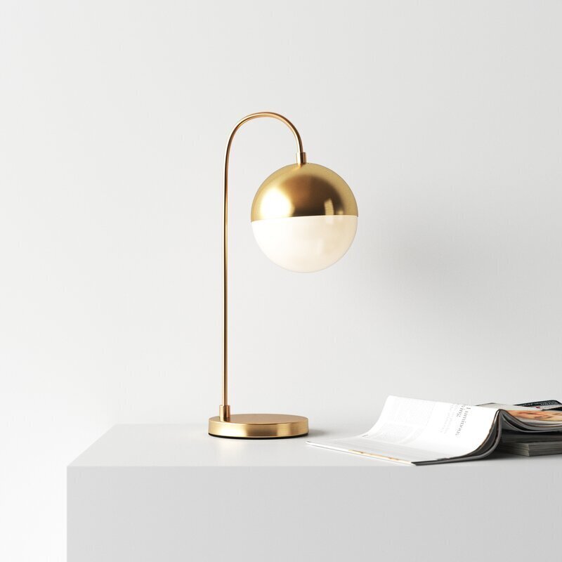 Globe Shaped Mid Century Table Lamp 