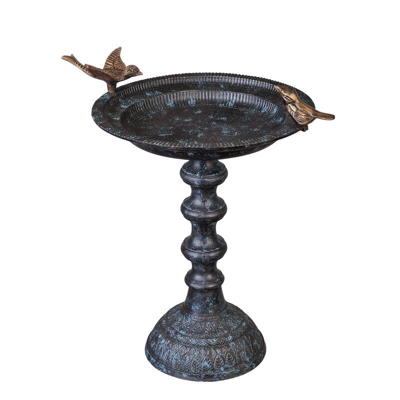 Gloriously Graceful Vintage Cast Iron Bird Bath
