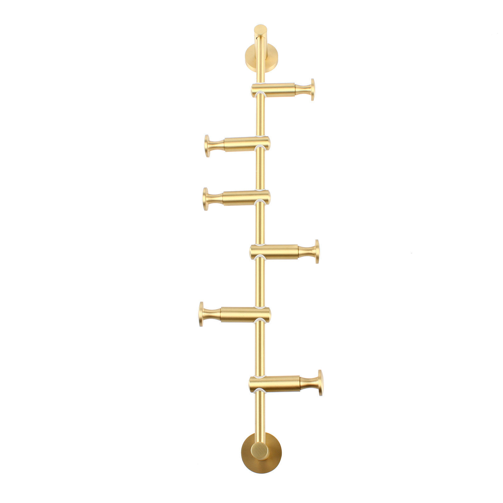 Glossy Vintage Brass Coat Rack