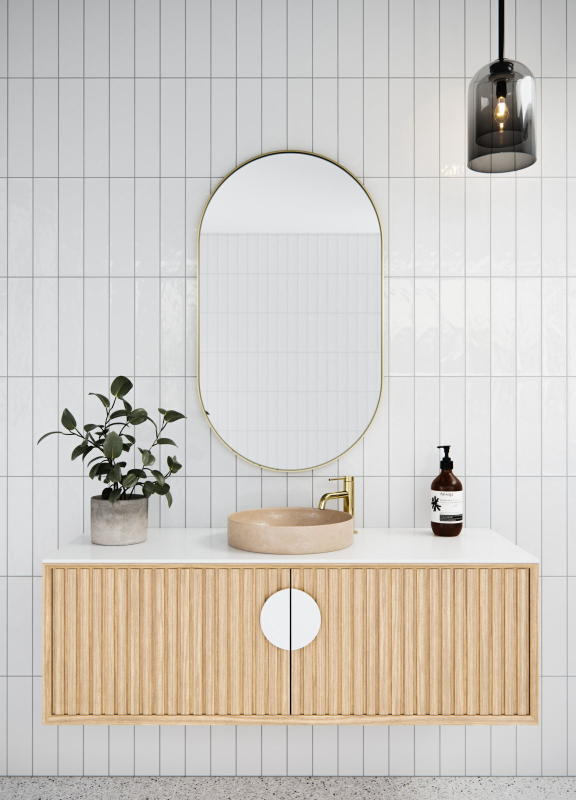 Gold medicine cabinet