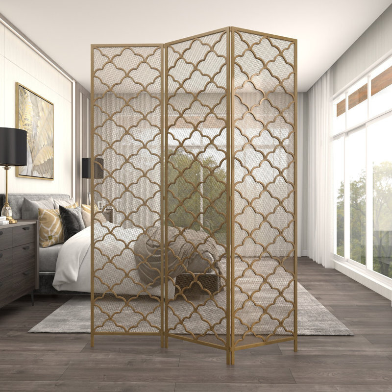 Gold Metal Room Divider Partition 