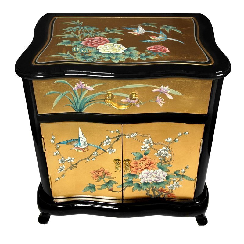 Golden Asian Side Table