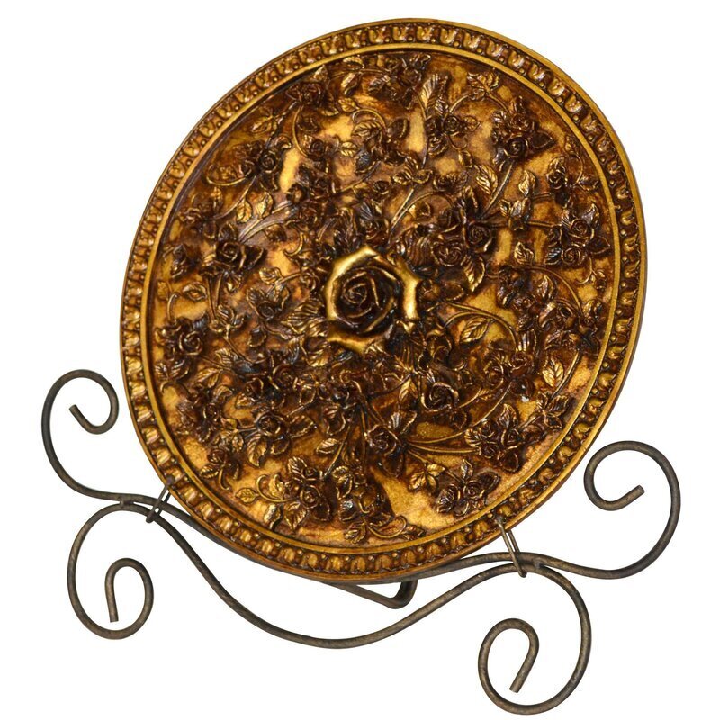 Golden Garden Wall Plates Decor