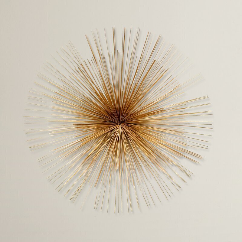Golden metal wall decor