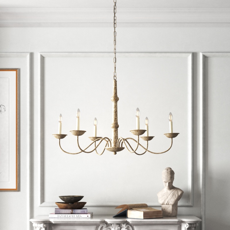 Gordy 6 - Light Dimmable Classic / Traditional Chandelier