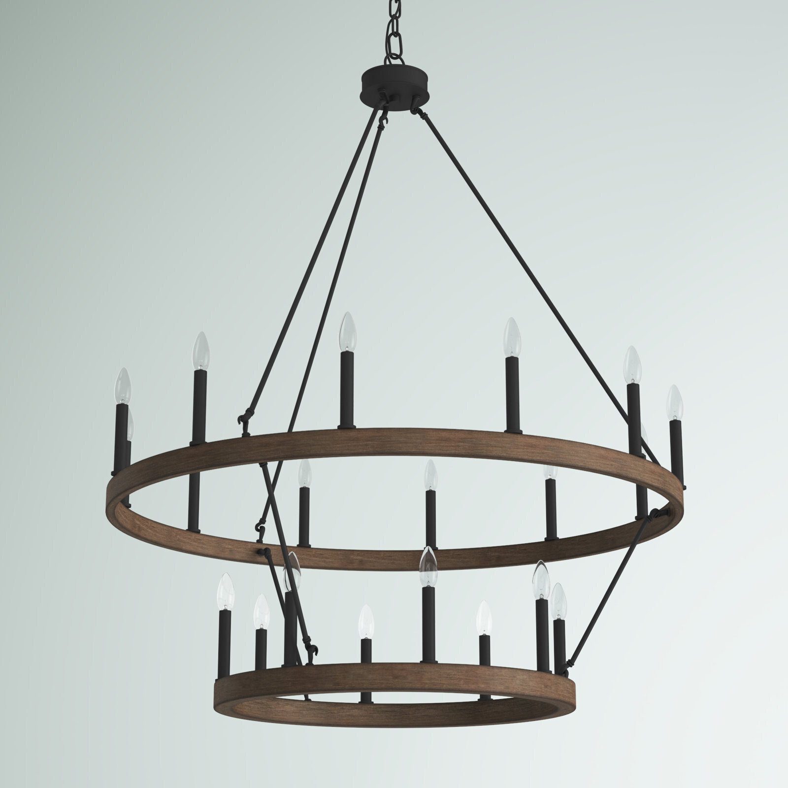 Gothic Wagon Wheel Chandelier