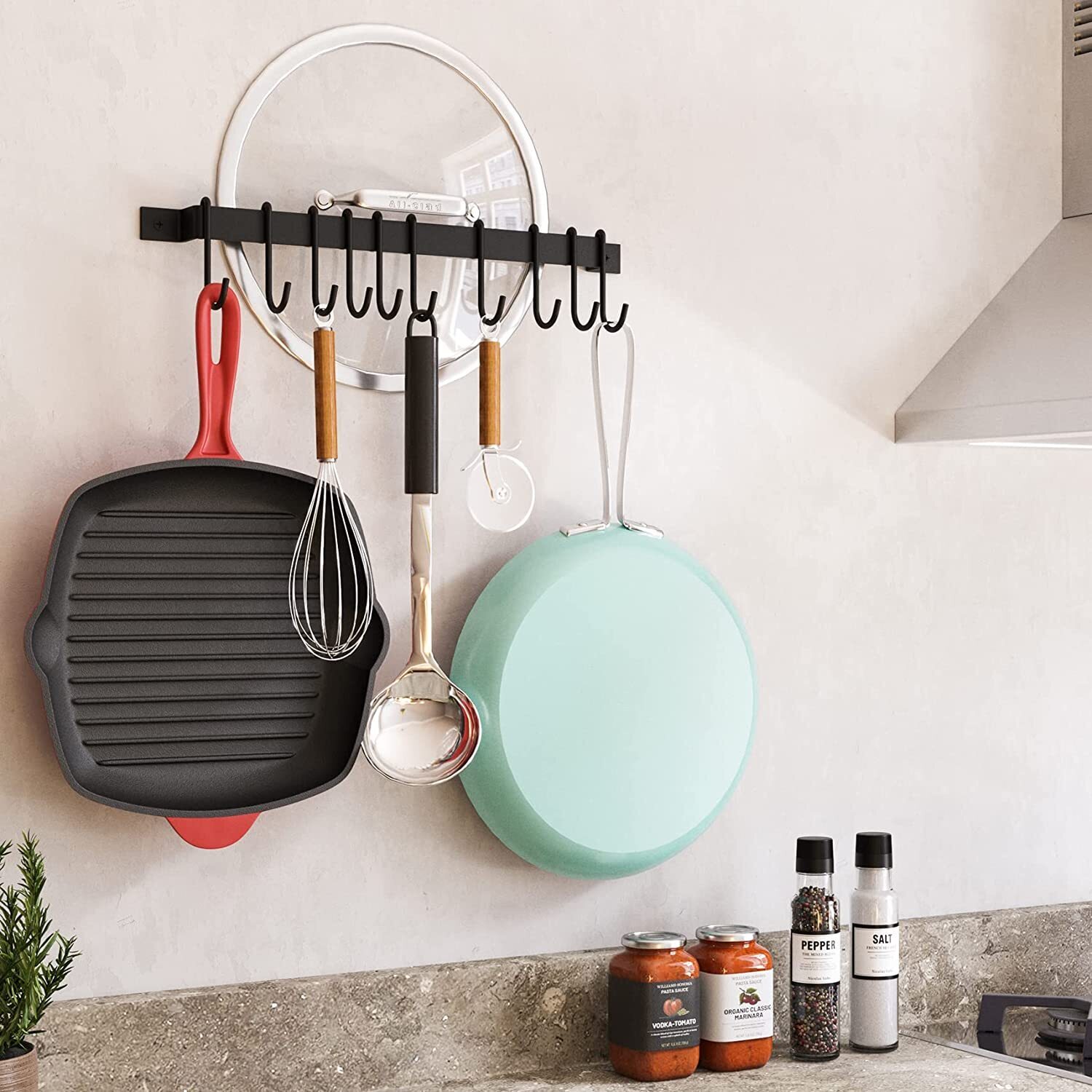 Gourmet Style Wrought Iron Pot Rack