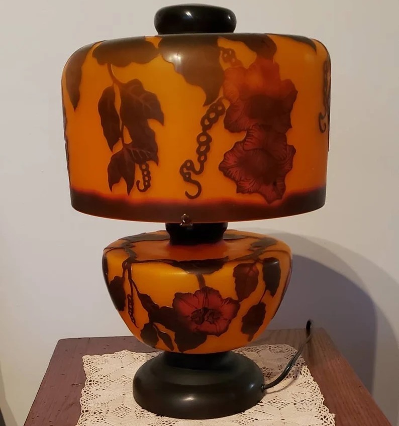 Grape Leaf Galle Lamp Original