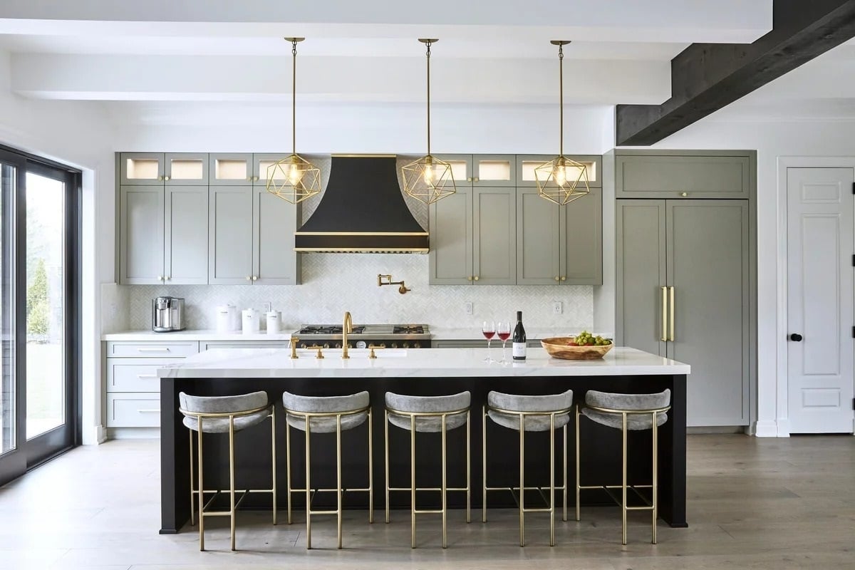 Gray and black Kitchen