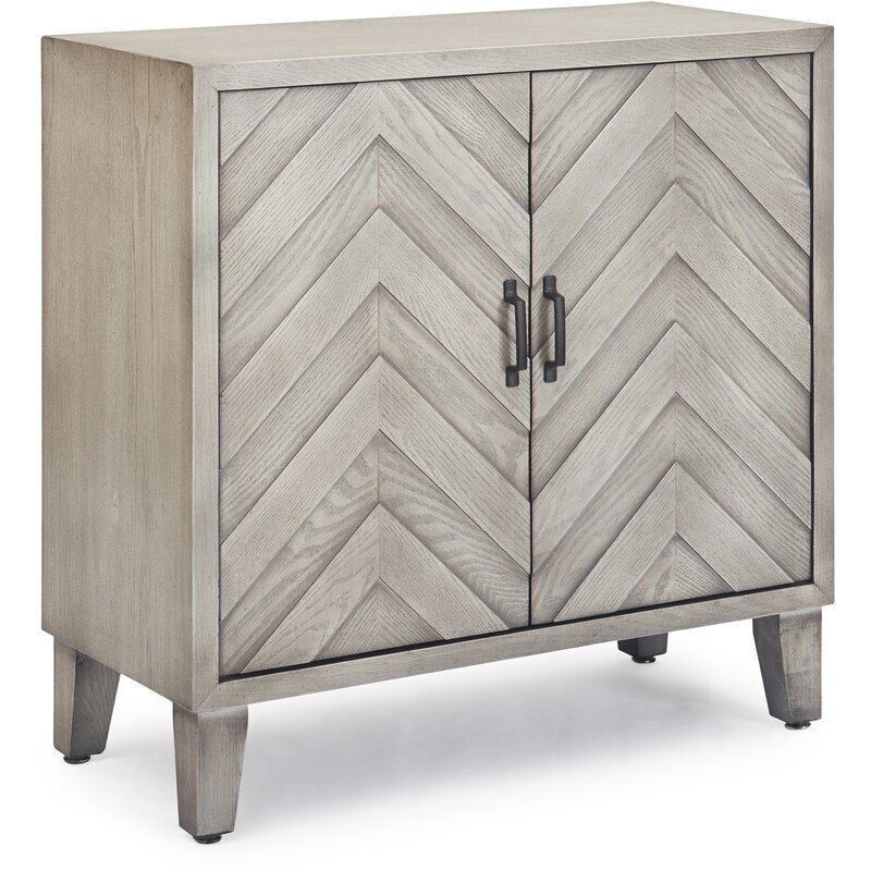 Gray MDF concealed bar cabinet