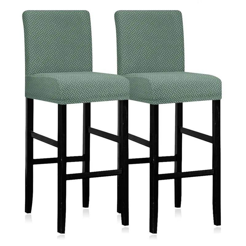 Green Bar Stool Slip Covers