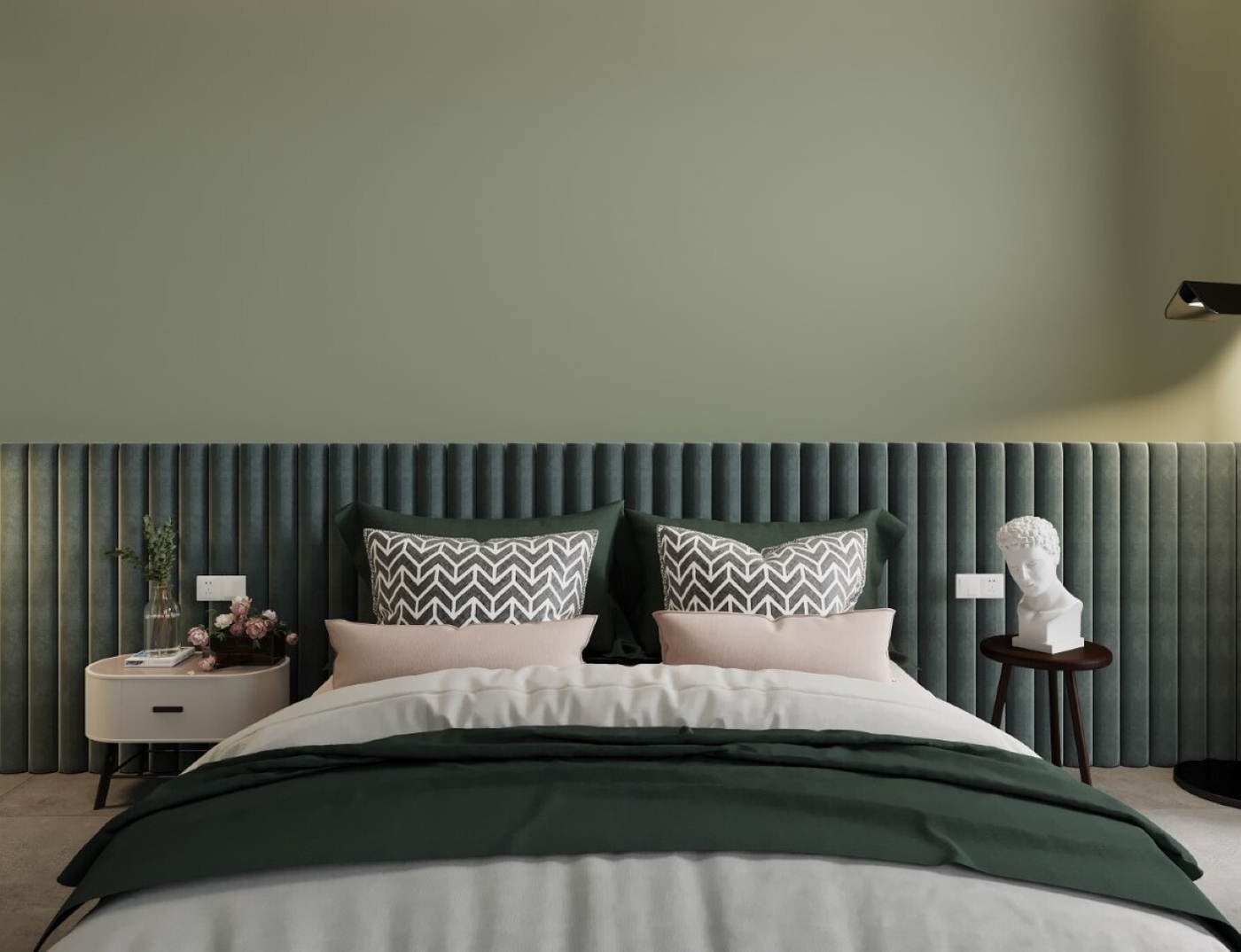 Green bedroom