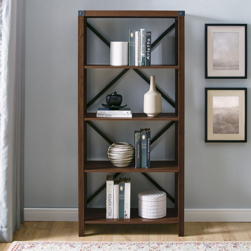 Gwen 64'' H x 30'' W Etagere Bookcase