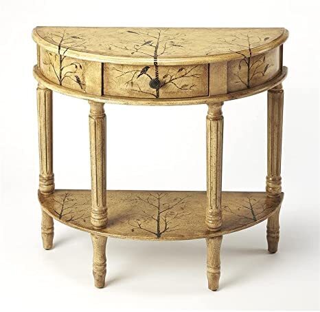 Half Round Hand Painted Console Table