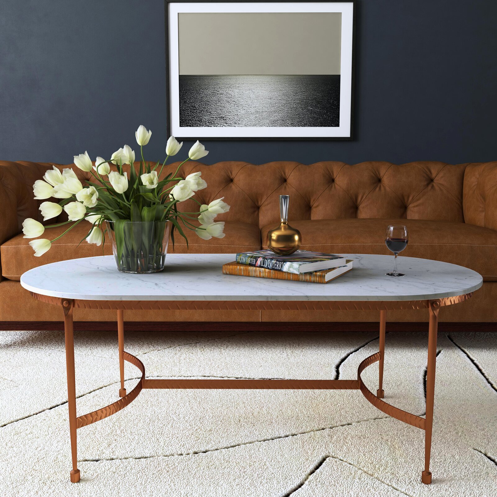 Hammered Copper Coffee Table