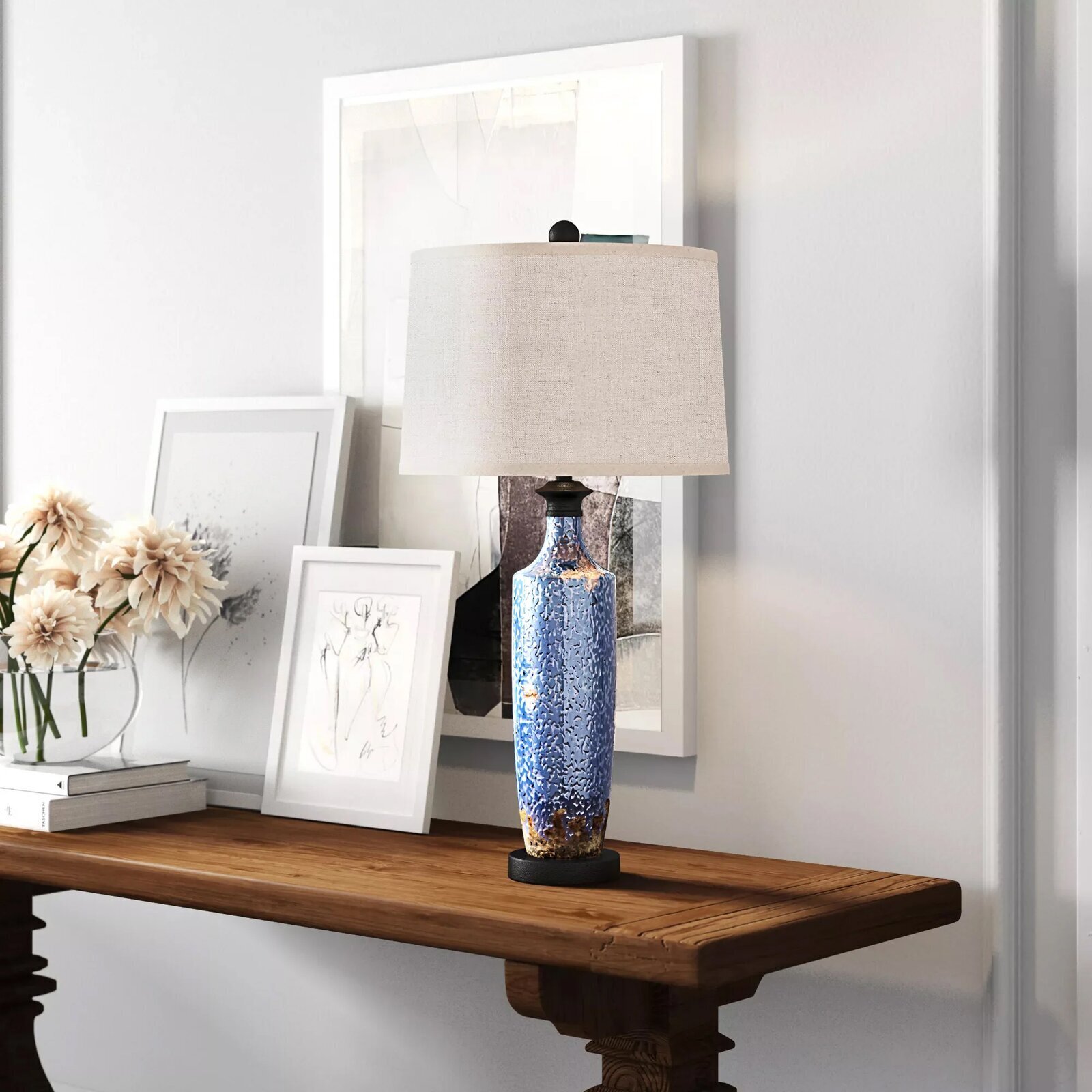 Hand Glazed Pottery Lamp