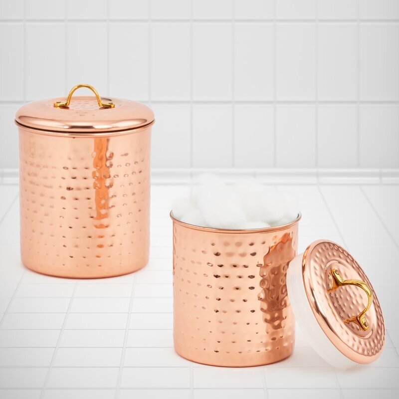 Hand Hammered Flour and Sugar Canisters