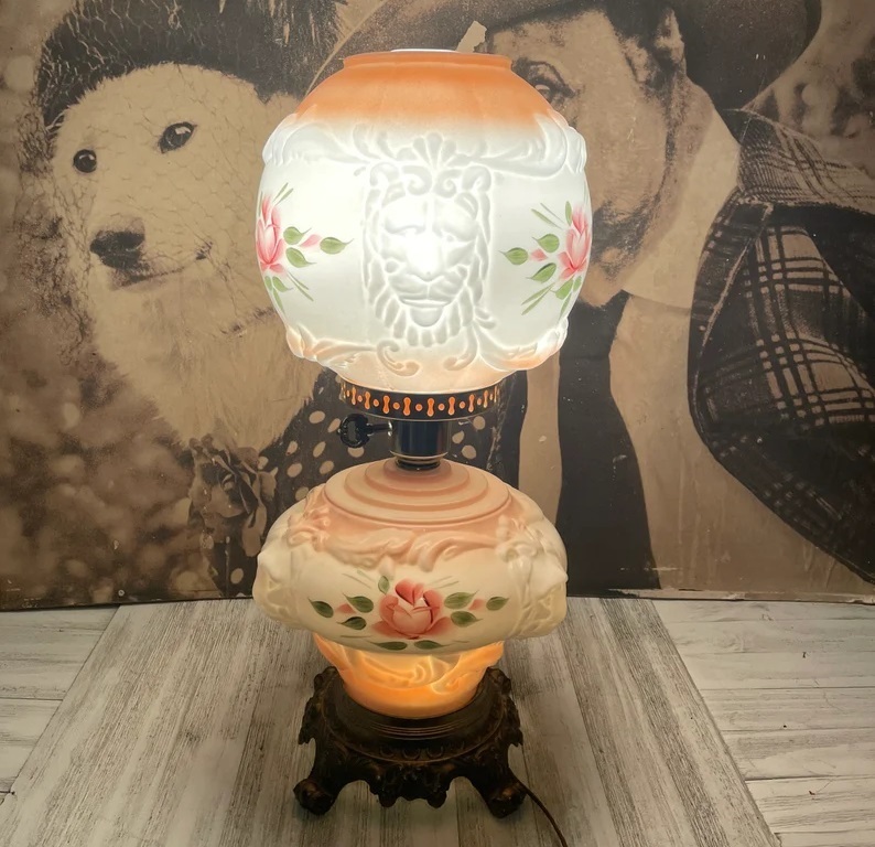 Hand painted gone with the wind lamp