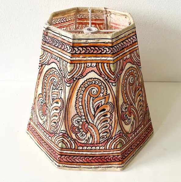 Hand Painted Rawhide Lamp Shade