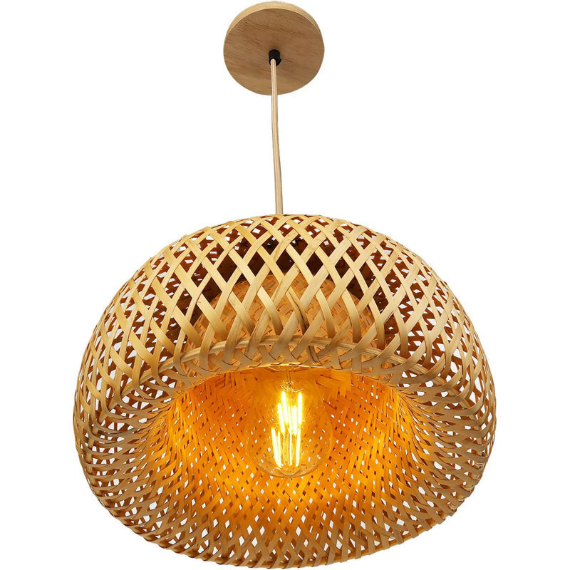 Hand Woven Natural Bamboo Pendant Light