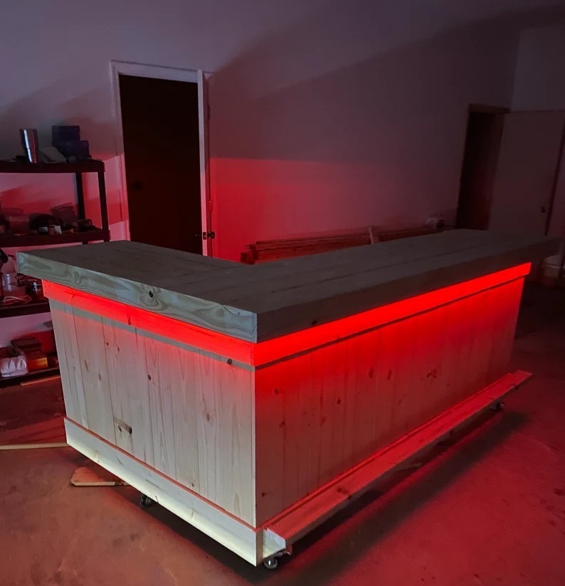 Handmade L shaped bar