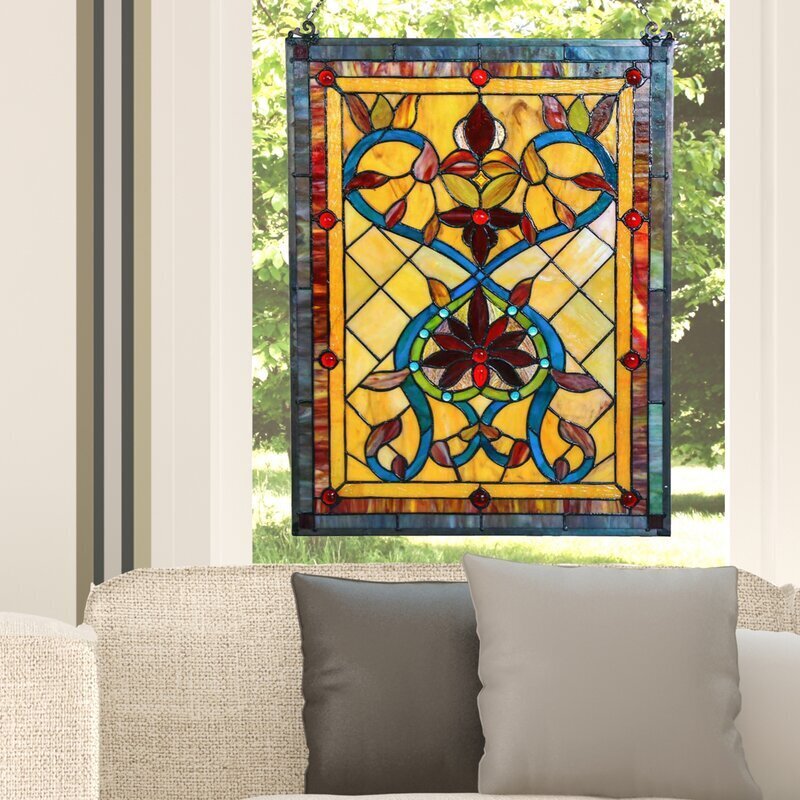 Hearts and Flowers Tiffany Stained Glass Windows