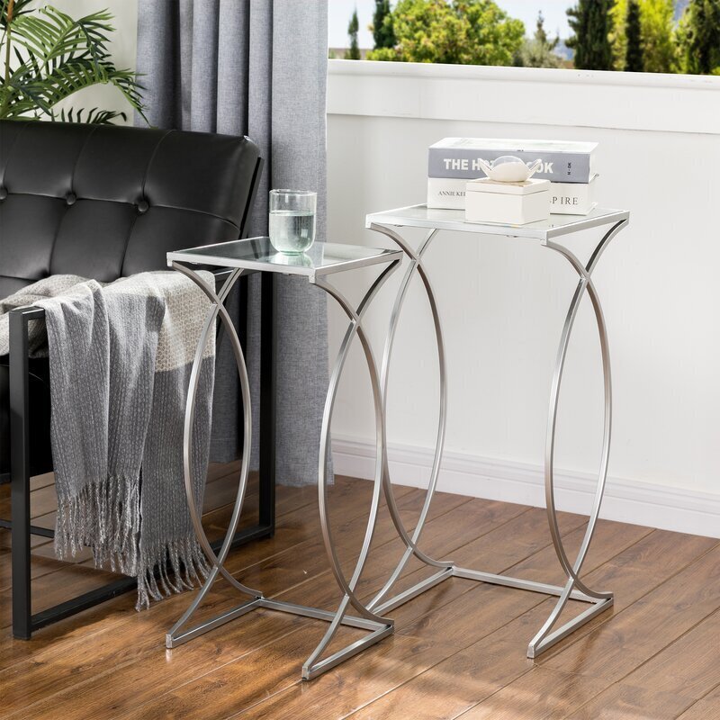 Highly Unique Glass Nest of Tables 